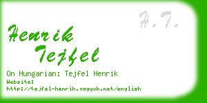 henrik tejfel business card